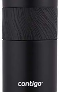 Contigo Byron Vacuum-Insulated Stainless Steel Travel Mug with Leak-Proof Lid, Reusable Coffee Mug or Water Bottle, BPA-Free, 16oz, Licorice, Keeps Beverages Hot for 6 Hours or Cold for 12 Hours