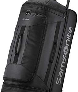 Samsonite Andante 2 Wheeled Duffel Bag – 28-Inch Durable Rolling Luggage with Inline Skate Wheels, Push-Button Handle & Spacious Compartments – Travel-Friendly and Lightweight - All Black