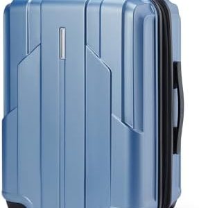 BAGSMART Carry On Luggage 22x14x9 Airline Approved, 1OO% PC Hardside Expandable Luggage with TSA Lock, 20 Inch Travel Suitcase with Spinner Wheels, Blue