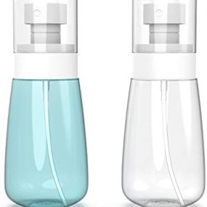 Pack 2 Small Spray Bottle Travel Size 2oz/60ml - Fine Mist Mini Empty Spray Bottles - Leak Proof - for Toners, Face & Hair Mist