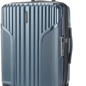 BAGSMART Expandable Carry On Luggage 22x14x9 Airline Approved, Carry-On Suitcase with Spinner Wheels, Hardside Polycarbonate Rolling Travel Luggage with TSA Lock 20-Inch, Blue
