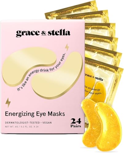 grace & stella Under Eye Mask - Gifts for Women - Travel Essentials - Reduce Dark Circles, Puffy Eyes, Undereye Bags, Wrinkles - Gel Under Eye Patches for Bridesmaid - Vegan Self Care (24 Pairs, Gold) - Image 10