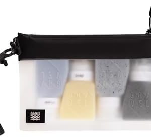 Gravel TSA Approved Travel Bottles – Leakproof, BPA-Free, Compact Toiletry Containers (4-Pack, 3oz)