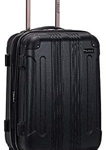 Rockland London Hardside Expandable Luggage with Spinner Wheels, Black, Carry-On 20-Inch