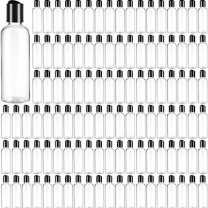 Roshtia 100 Pcs 3.4 oz Plastic Bottles Toiletries Empty Travel Size Containers Leak Proof Squeeze Bottles Refillable Travel Lotion Container for Cream Conditioner(Black)